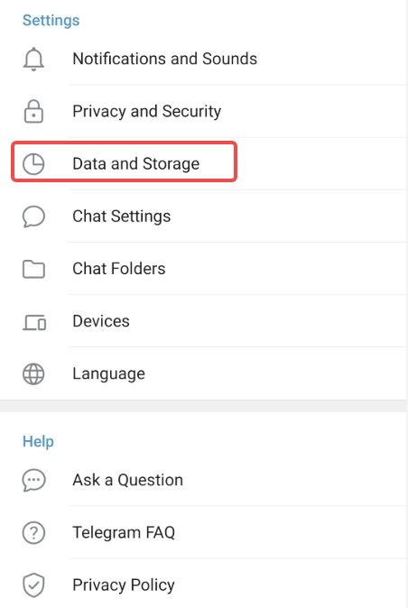 Telegram storage