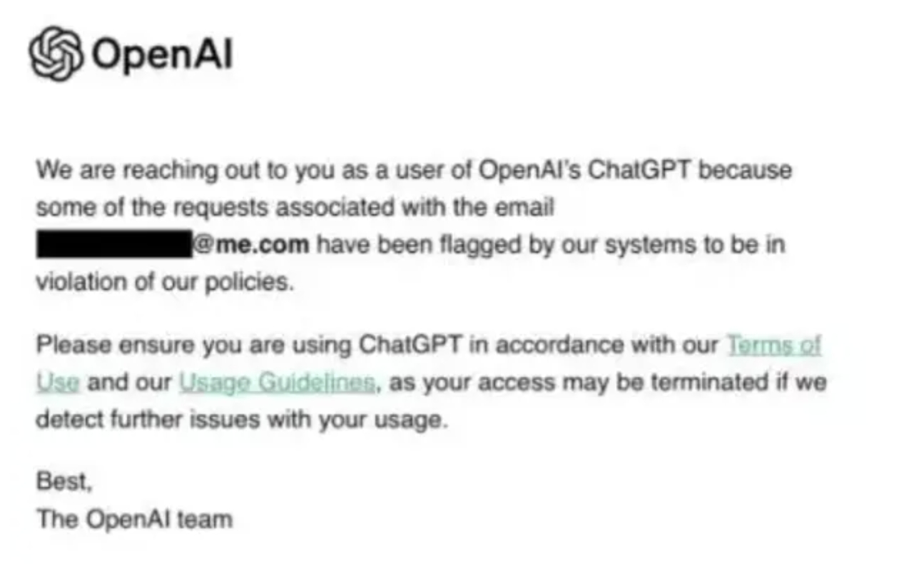 Violating its Terms of Service (ToS) 