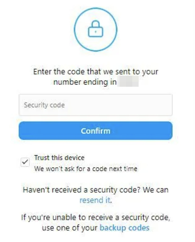 Instagram not send code