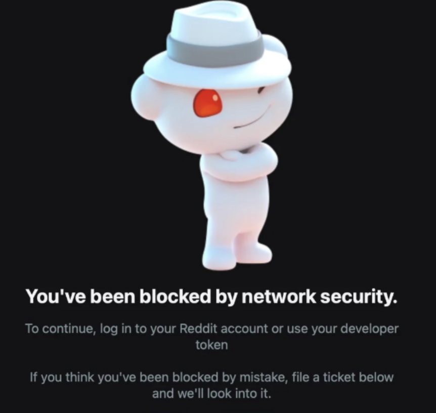Reddit Blocked By Network