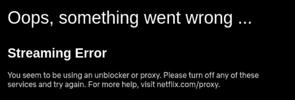 Netflix Error