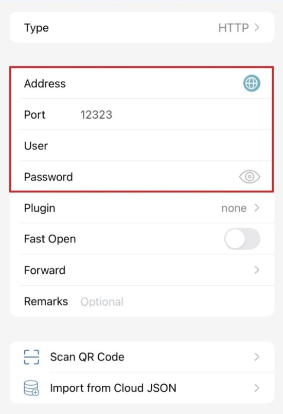 Shadowrocket proxy server setup