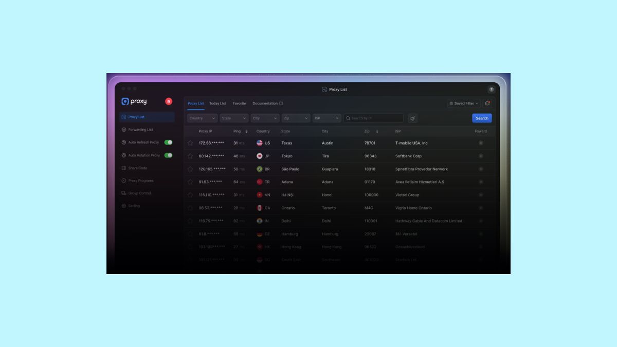 9Proxy not working
